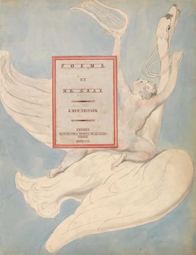 The Poems of Thomas Gray, Design 1, The Pindaric Genius Receiving His Lyre by William Blake